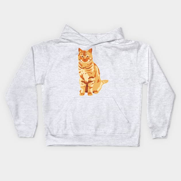 Ginger Cat Kids Hoodie by bluhak